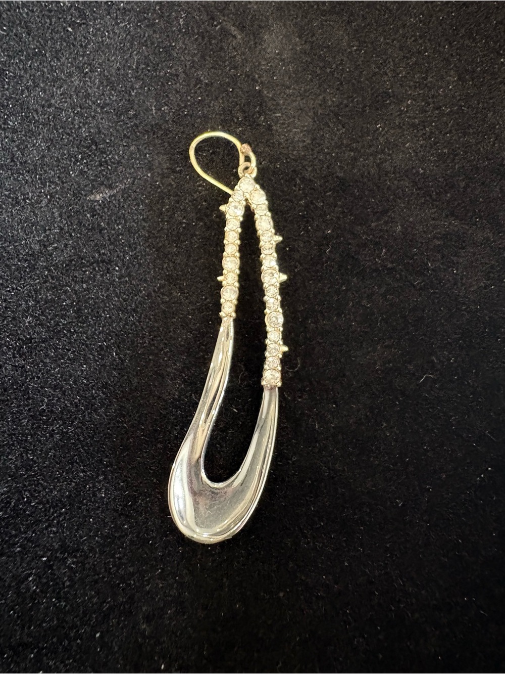 Alexis Bittar Silver-Tone Crystal Drop Earring -SINGLE